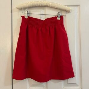 J. Crew Vibrant Red A-Line Skirt